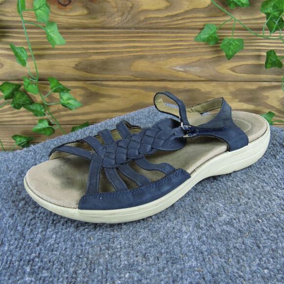 Hotter Women's Jenna Gladiator Blue‎ Leather Sz 8.5 Medium Used 2025 - Picture 1 of 7